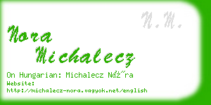 nora michalecz business card